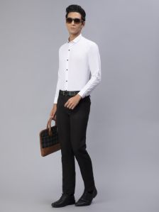 Blackberrys Men Solid Formal White Shirt