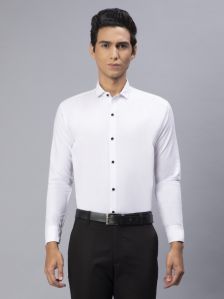Blackberrys Men Solid Formal White Shirt