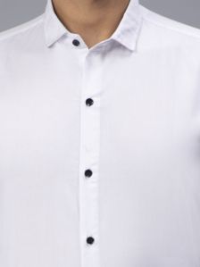 Blackberrys Men Solid Formal White Shirt