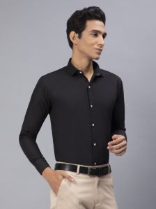 Blackberrys Men Solid Formal Black Shirt