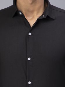 Blackberrys Men Solid Formal Black Shirt