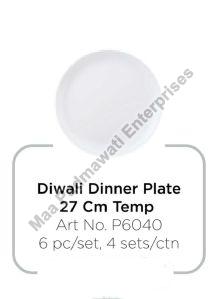 11 Inch White Dinner Plate Set of 6 Pcs