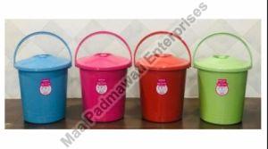 Plastic Dustbin with Plain Lid 11 Litre