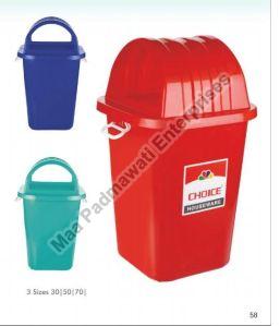 Red Dome Shaped Plastic Dustbin 50 Litre