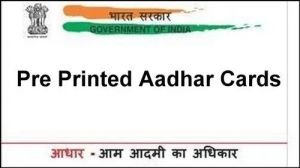 Pre Printed Aadhaar PVC Card