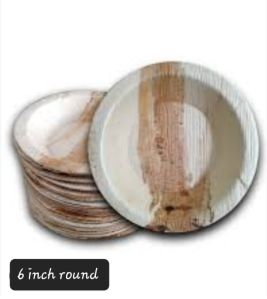 6 Inch Round Deep Biodegradable Palm Leaf Plate