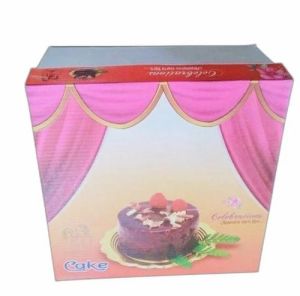 Multicolored Corrugated Cake Box