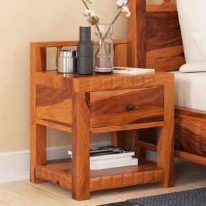 Kharad Solid Wood Bedside Table