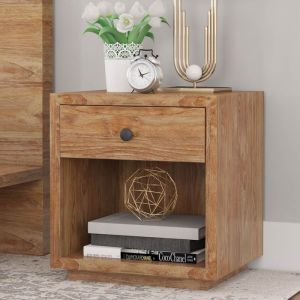 Rani Solid Teak Wood Bedside Table