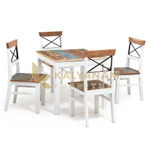 Abbey Solid Wood 4 Seater Dining Table Set