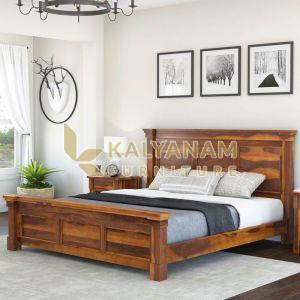 Damakas Solid Wood King Size Bed