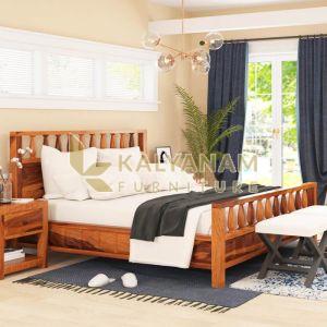 Kharad Solid Wood Queen Size Bed