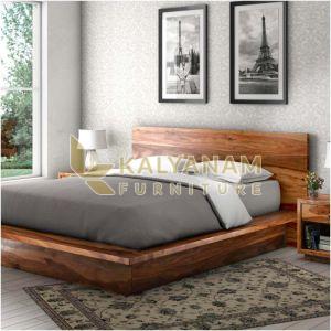 Matrix Solid Wood Platform Queen Size Bed