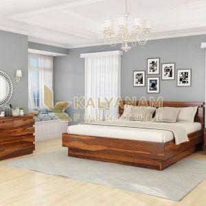 Roney Solid Wood Queen Size Bed
