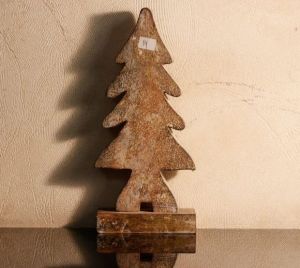 Gold Sparkle Wash Wooden Christmas Tree