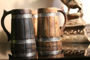 Wooden Viking Beer Mug