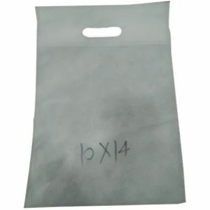 Plain 10 x 14 D Cut Non Woven Carry Bag