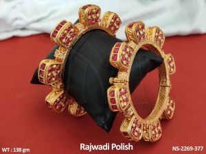 kundan bangle rajwadi polished