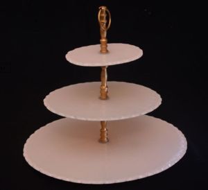 Triple Tier White Cake Stand