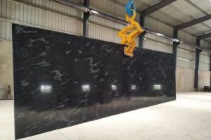 Fish Black Granite Slab