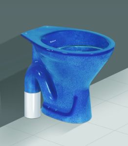 S Trap Alpine Blue Floor Mounted European Water Closet