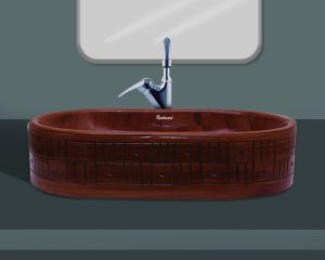 1002 Wooden Capsule Table Top Wash Basin