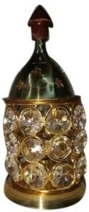 U-11 Brass Crystal Diya