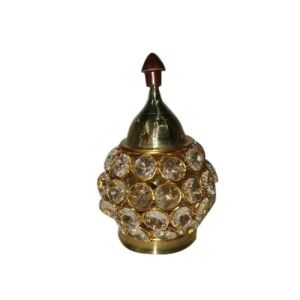 U-9 Brass Crystal Diya