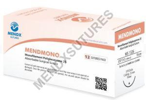MENDMONO Monofilament Polyglecaprone 25 Absorbable Surgical Sutures