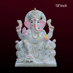 18 Inch Chauki Ganesh statue