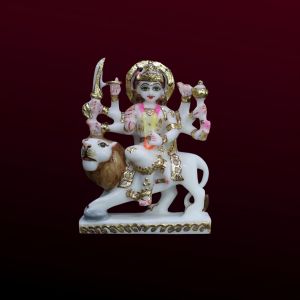 6 Inch Marble Durga Statue