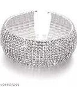 Silver Oxidised Zircon Gemstone Bracelet