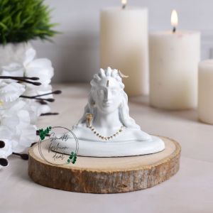 2.5 inch Adiyogi in Resin white