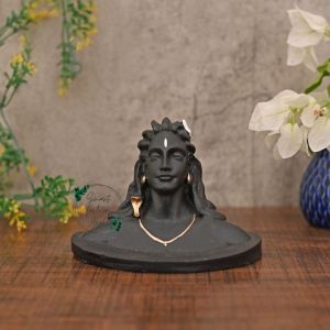 6 inch resin black adiyogi statue