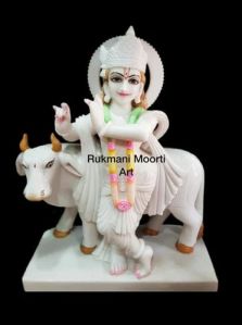 Gau Gopal Marble Statue