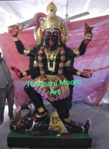 Painted Marble Kali Mata Statue