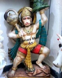 Veer Hanuman Marble Statue