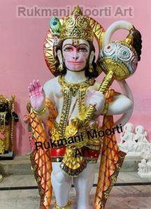 Standing Marble Hanuman Statue