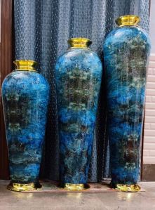 Blue Matte Flower Pot Set