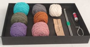 Wool Hand Knitting Kit