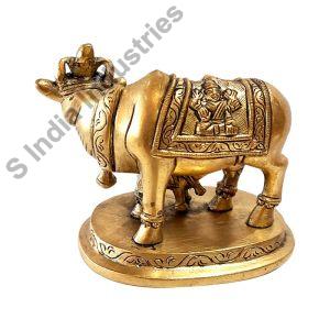 Brass Cow Calf Statue