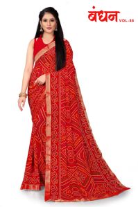 bandhani printed sarees