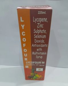 Lycopene, Zinc, Sulfate, Selenium Dioxide, Antioxidants Multivitamin Syrup