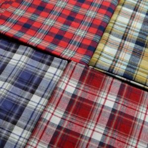 cotton check shirting fabric