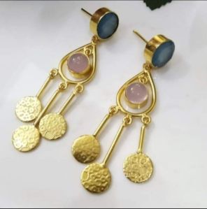 brass gold plating earring