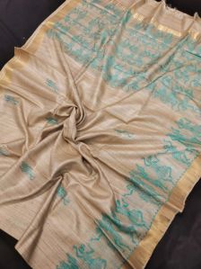Tussar Silk Sarees with heavy weaving