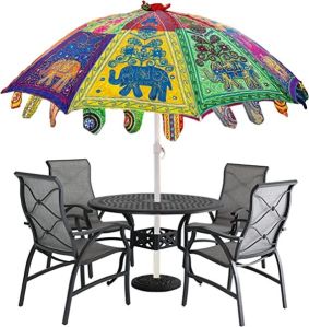 Embroidered Garden Umbrella