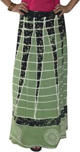 Ladies Green Hippie Gypsy Skirt