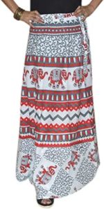 Ladies White Hippie Gypsy Skirt