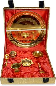 MBRS00045 Brass Pooja Thali Set